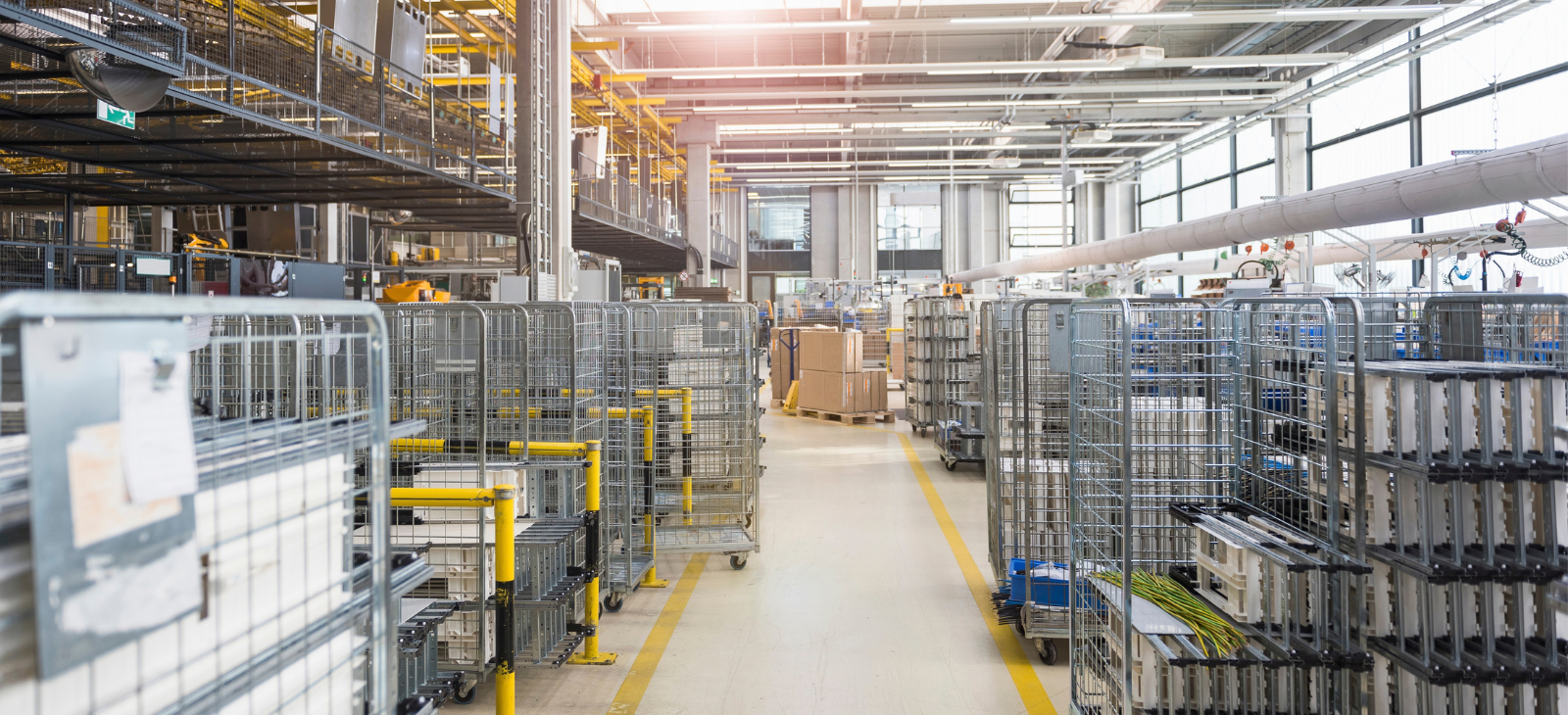 Explore a warehouse with products