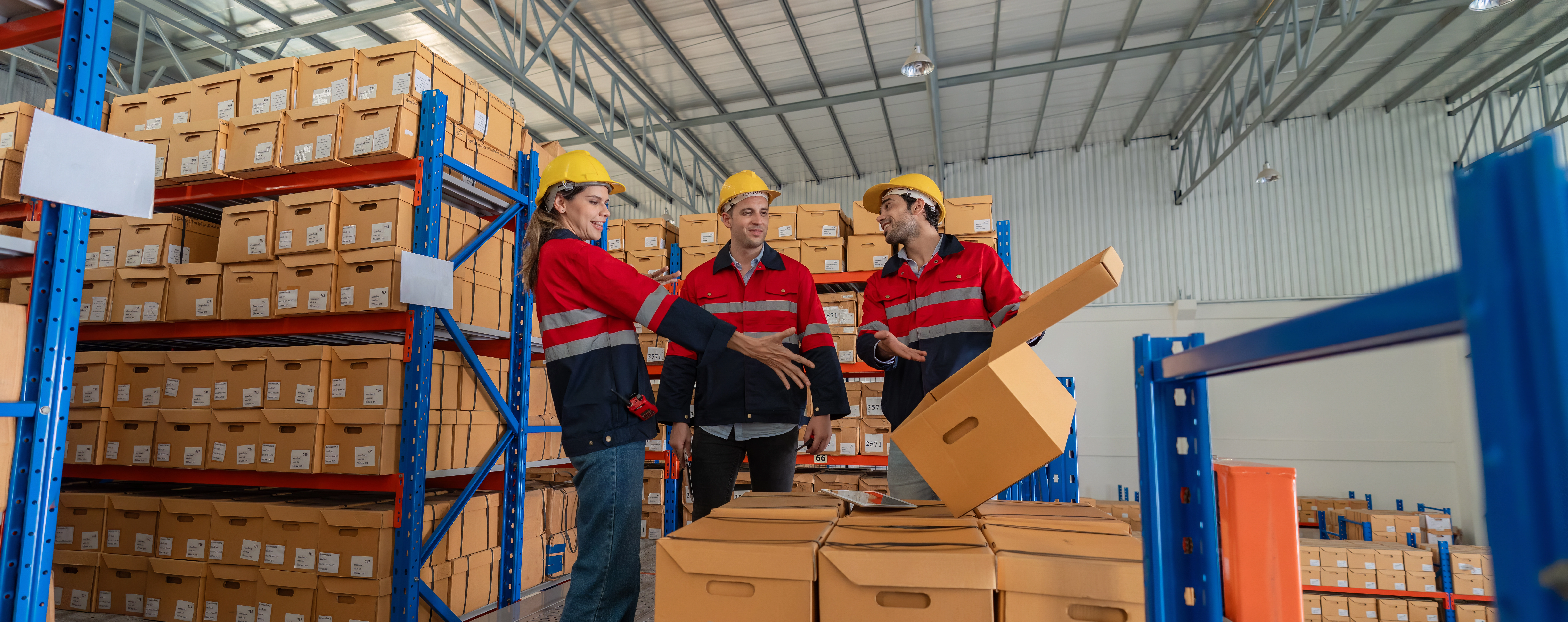 Warehouse worker working in warehouse storage